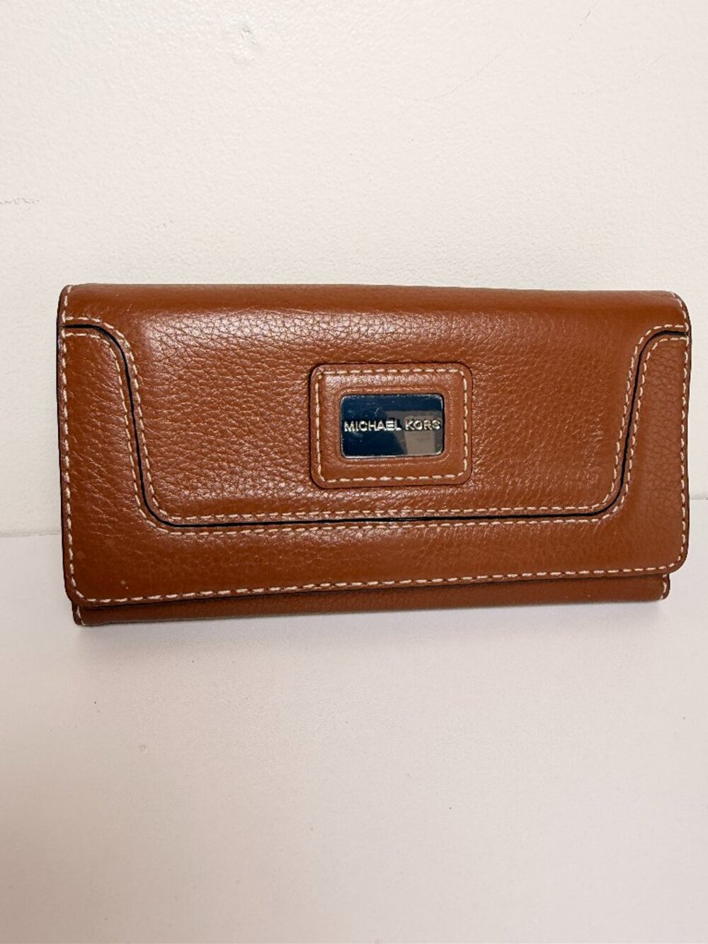 Michael Kors Brooksville Leather Wallet Luggage Brown